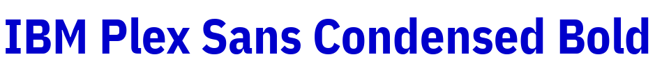 IBM Plex Sans Condensed Bold шрифт